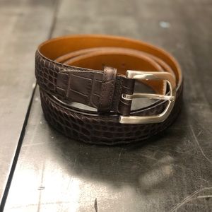 Mens Brown Leather Belt Size 40